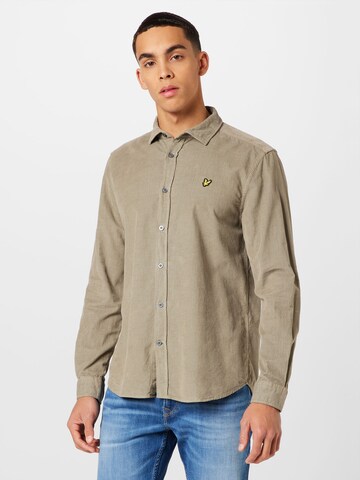 Lyle & Scott Regular fit Ing - zöld: elől