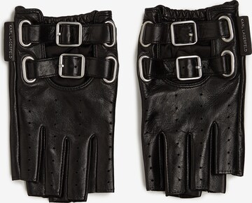 Karl Lagerfeld Γάντια με κομμένα δάχτυλα σε μαύρο: μπροστά