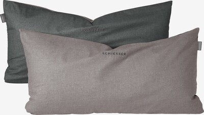 SCHIESSER Kissenhüllen 'Doubleface Renforcé  Cover' in grau / schwarz, Produktansicht
