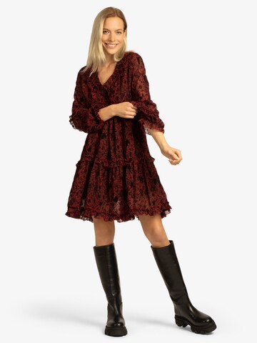 APART Kleid mit Rüschen in Mischfarben: front
