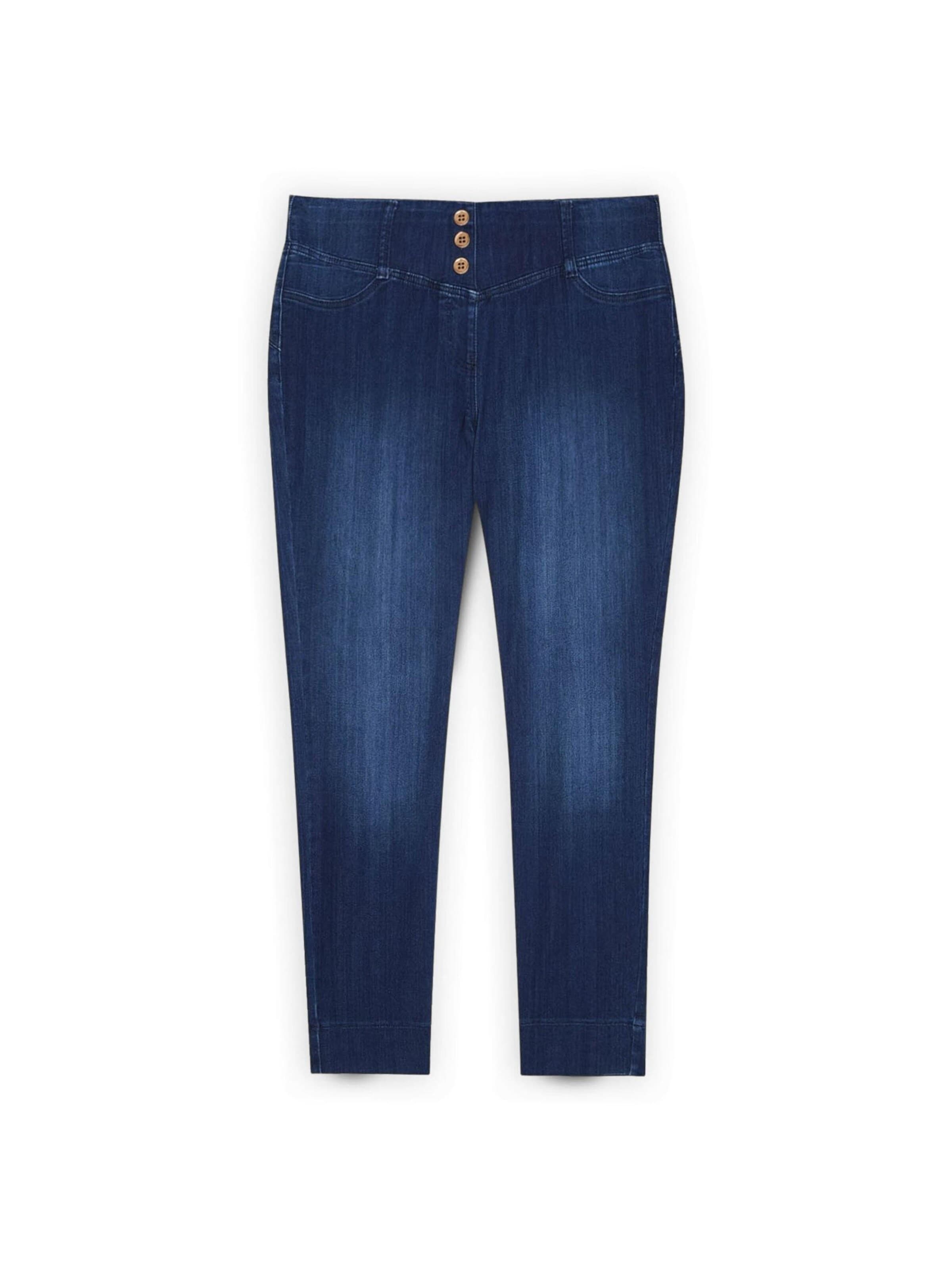 Fiorella Rubino Slimfit Jeans in Blauw: voorkant