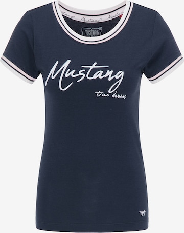 MUSTANG Pajama Shirt in Blue: front