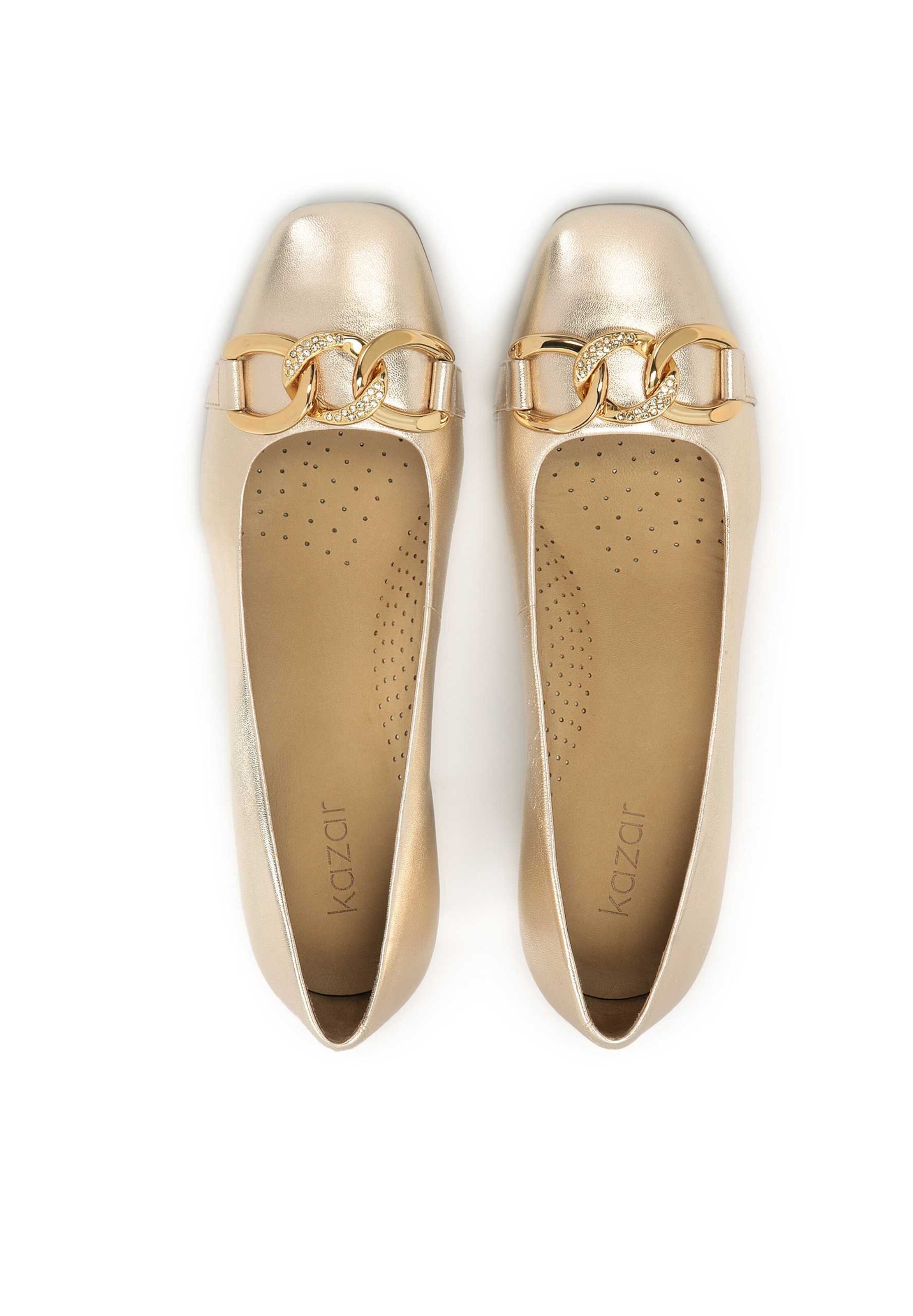 Kazar - Zapatos con plataforma en oro