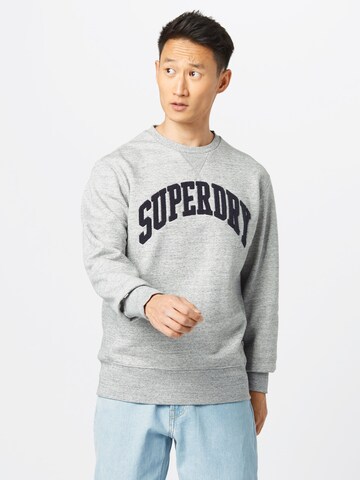 pelēks Superdry Sportisks džemperis: no priekšpuses