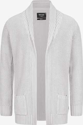 INDICODE JEANS Knit Cardigan in White: front