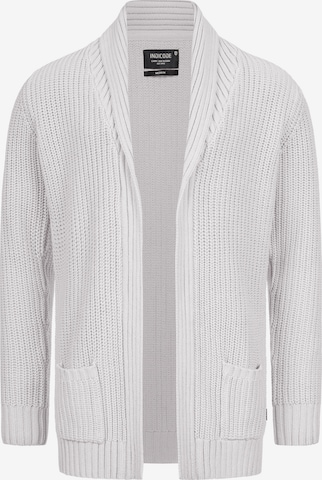 INDICODE JEANS Knit Cardigan in White: front