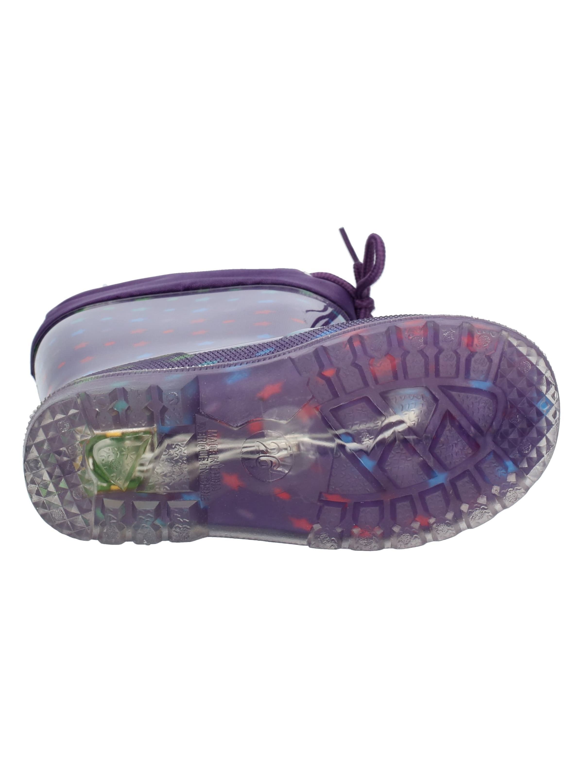 LICO Rubber Boots 'Power Blinky' in Purple
