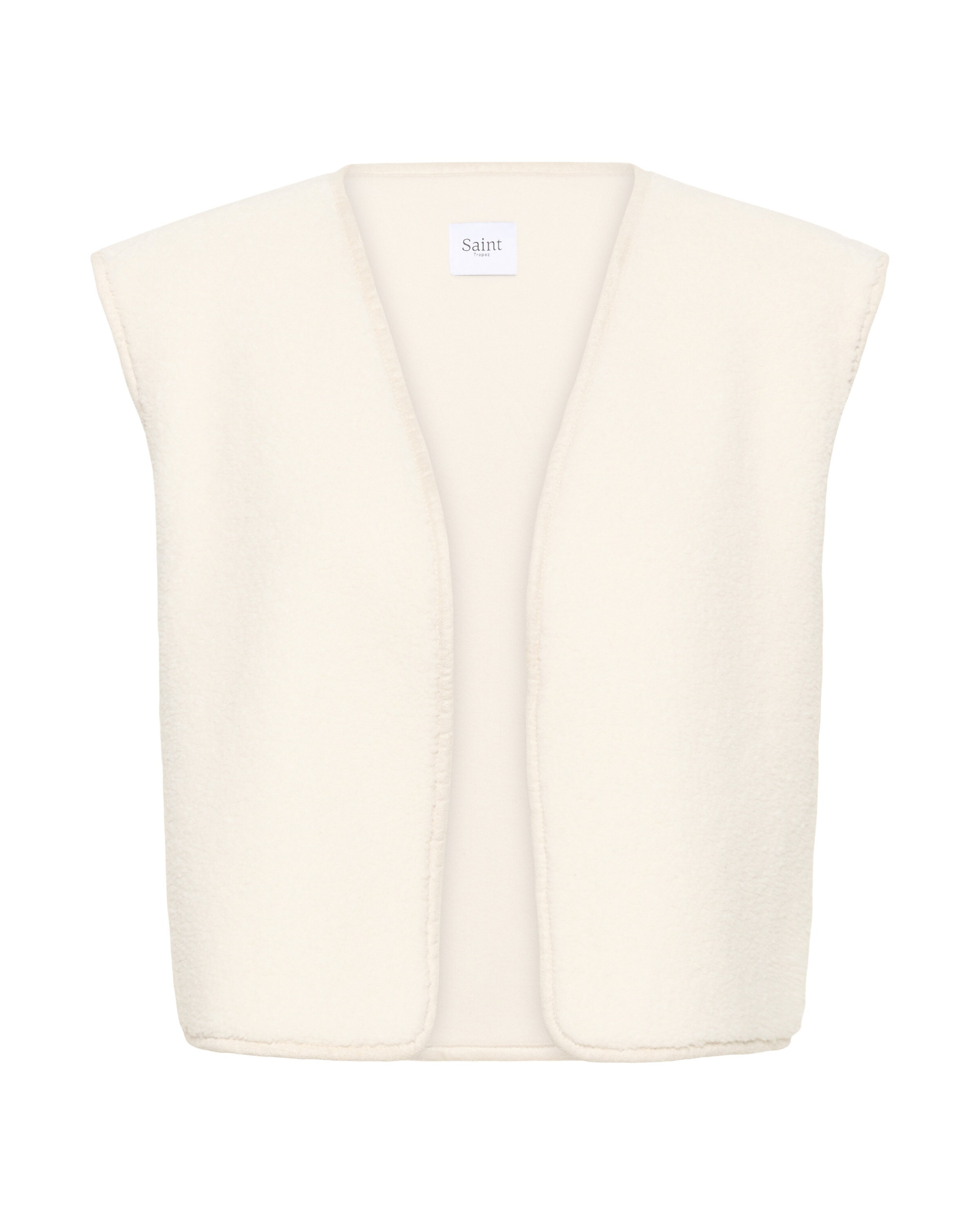 SAINT TROPEZ Strickweste 'IcariaSZ' in Beige: Vorderseite