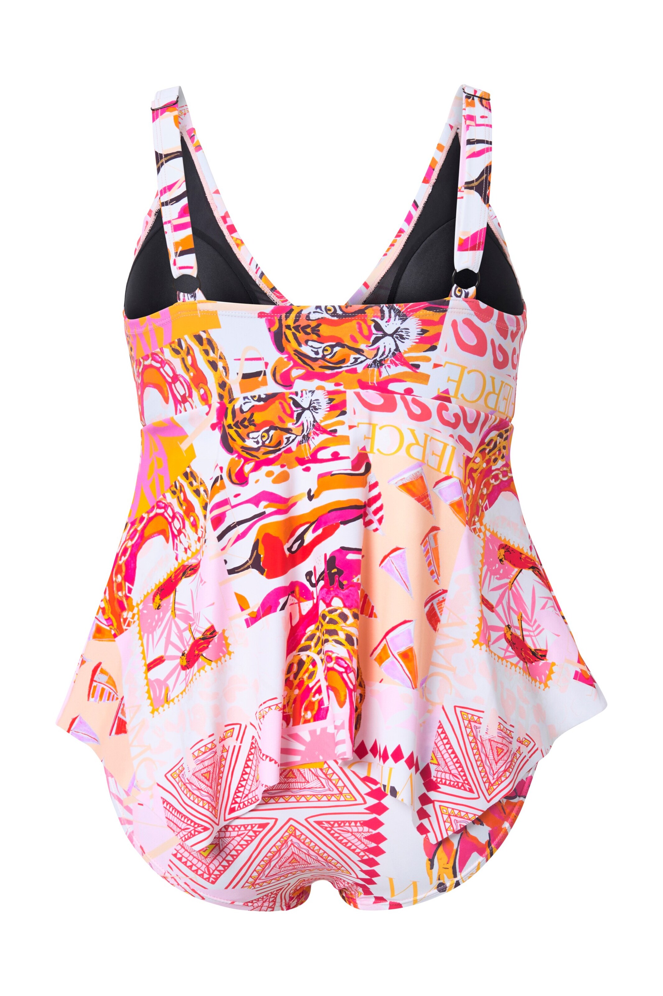 Ulla Popken Triangel Tankini in Roze