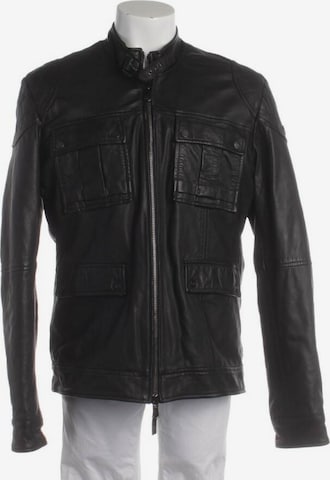 Peuterey Lederjacke / Ledermantel L in Schwarz: predná strana