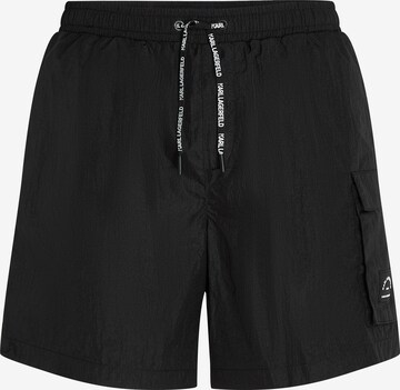 Karl Lagerfeld Boardshorts 'Rue St-Guillaume' in Zwart: voorkant