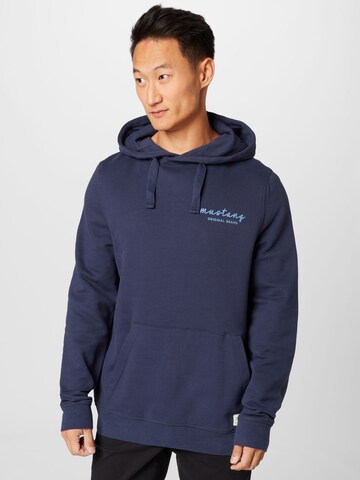 MUSTANG Sweatshirt 'Bennet' in Blauw: voorkant