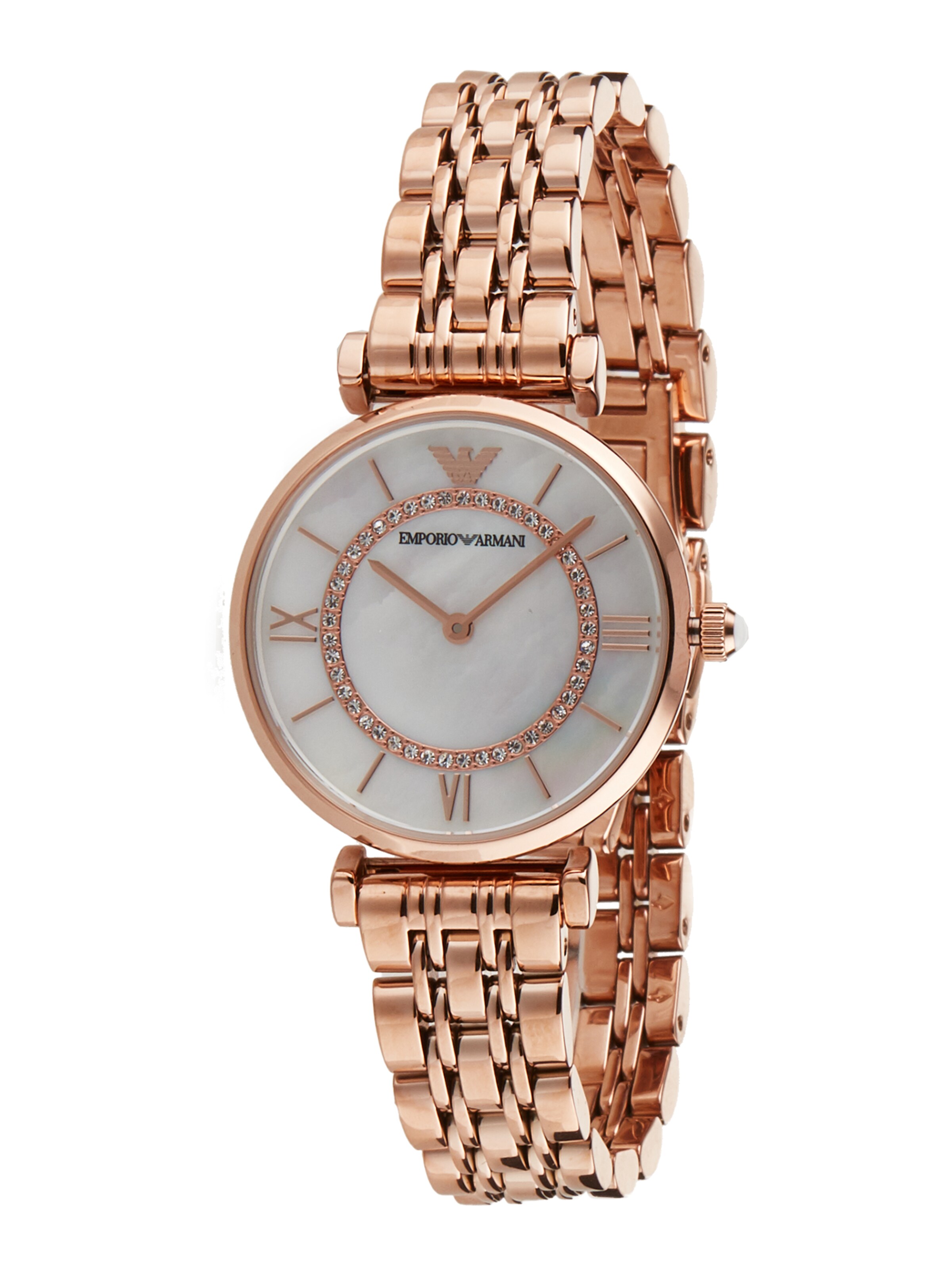 Montre à affichage analogique Emporio Armani en or : devant