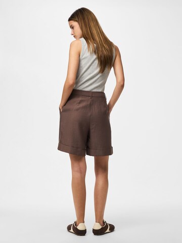 PIECES Regular Broek 'PCGerry' in Bruin