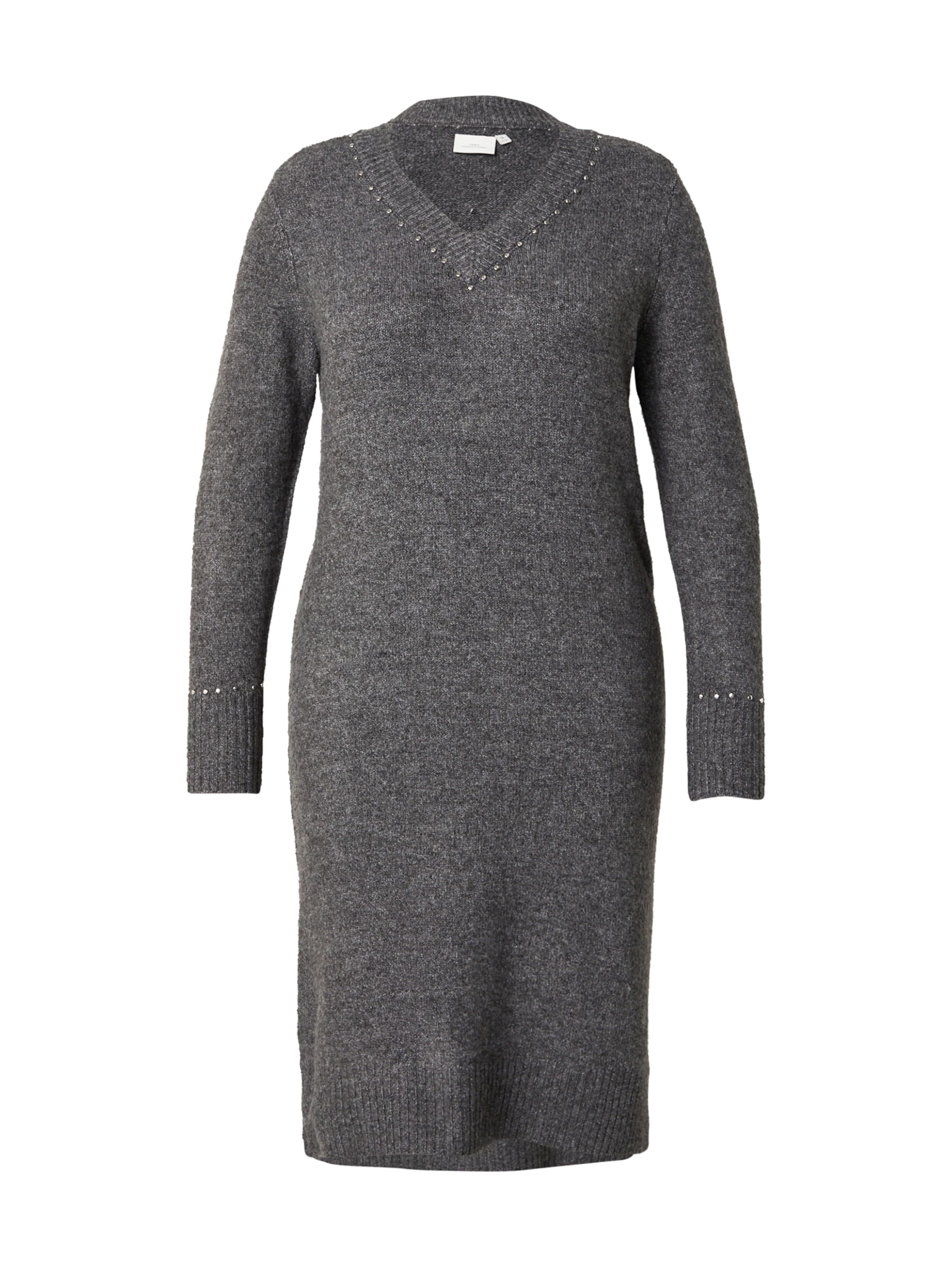 ONLY Carmakoma Плетена рокля 'CARElsie' в сиво: отпред