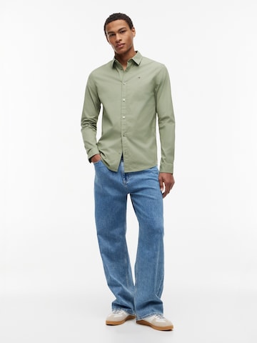 Coupe slim Chemise Tommy Jeans en vert