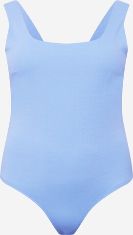 GLAMOROUS CURVE T-shirtbody i blå: framsida