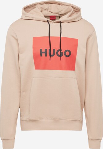 HUGO Sweatshirt 'Duratschi' in Beige: voorkant