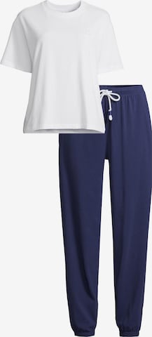 Mey Pyjama 'Solid Love' in Blau: Vorderseite