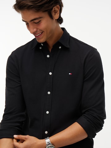 Slim fit Camicia di TOMMY HILFIGER in nero