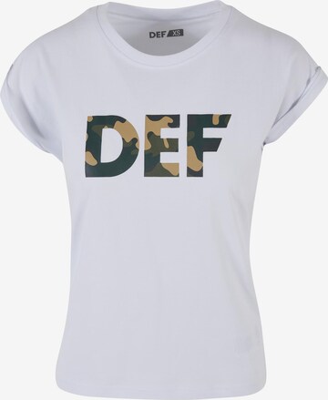 T-shirt DEF en blanc : devant