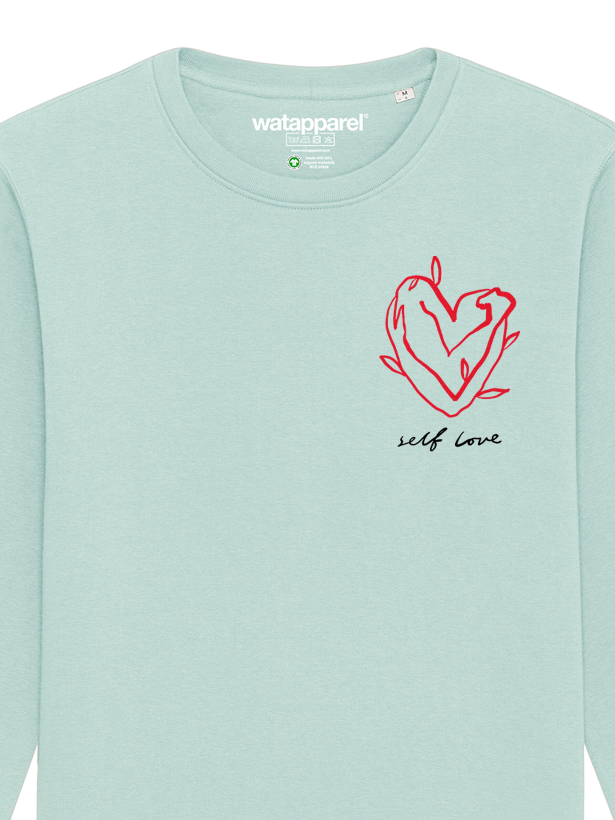 Watapparel Sweatshirt 'Self Love' in Blau