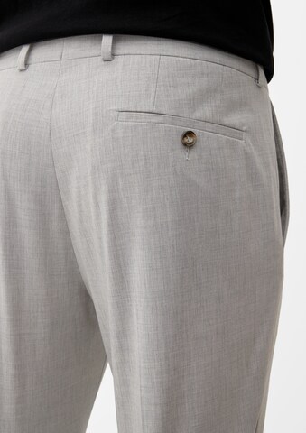 Coupe slim Pantalon à plis s.Oliver en gris