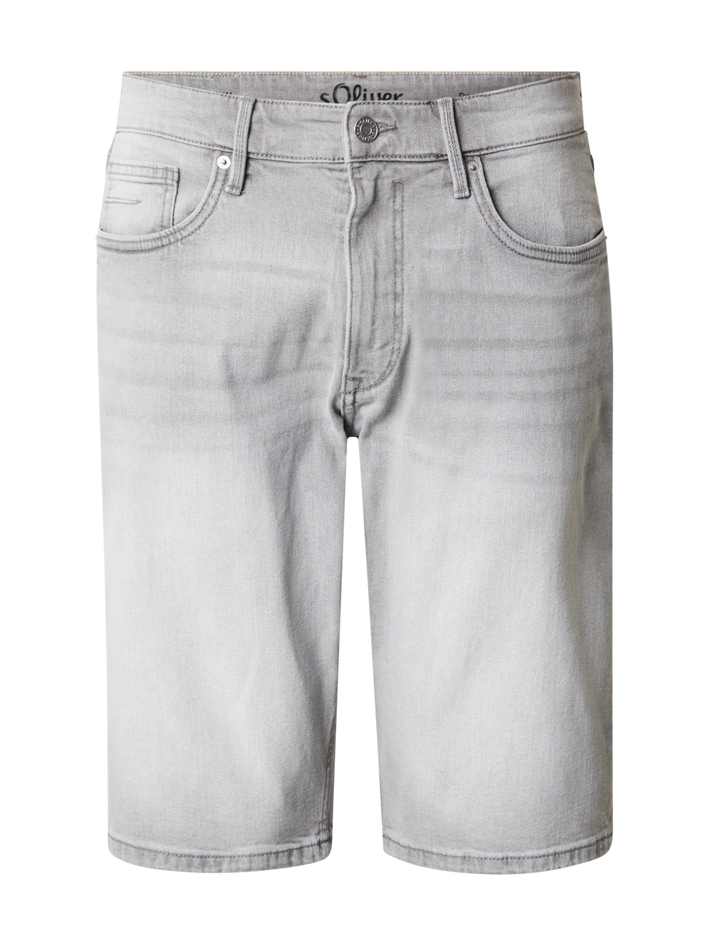 s.Oliver - Regular Calças de ganga em cinzento: frente