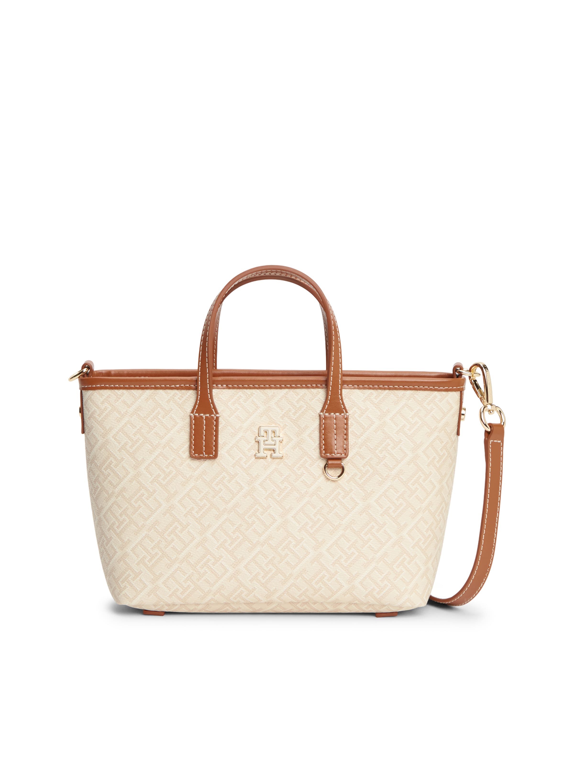 TOMMY HILFIGER Håndtaske i beige: forside