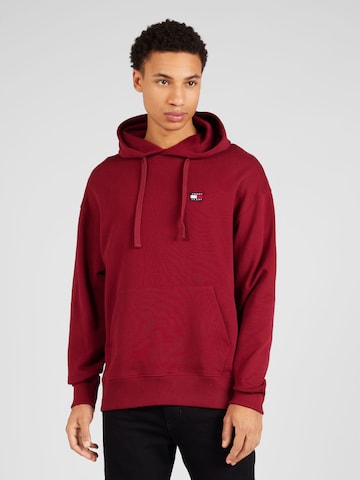 Sweat-shirt Tommy Jeans en rouge : devant