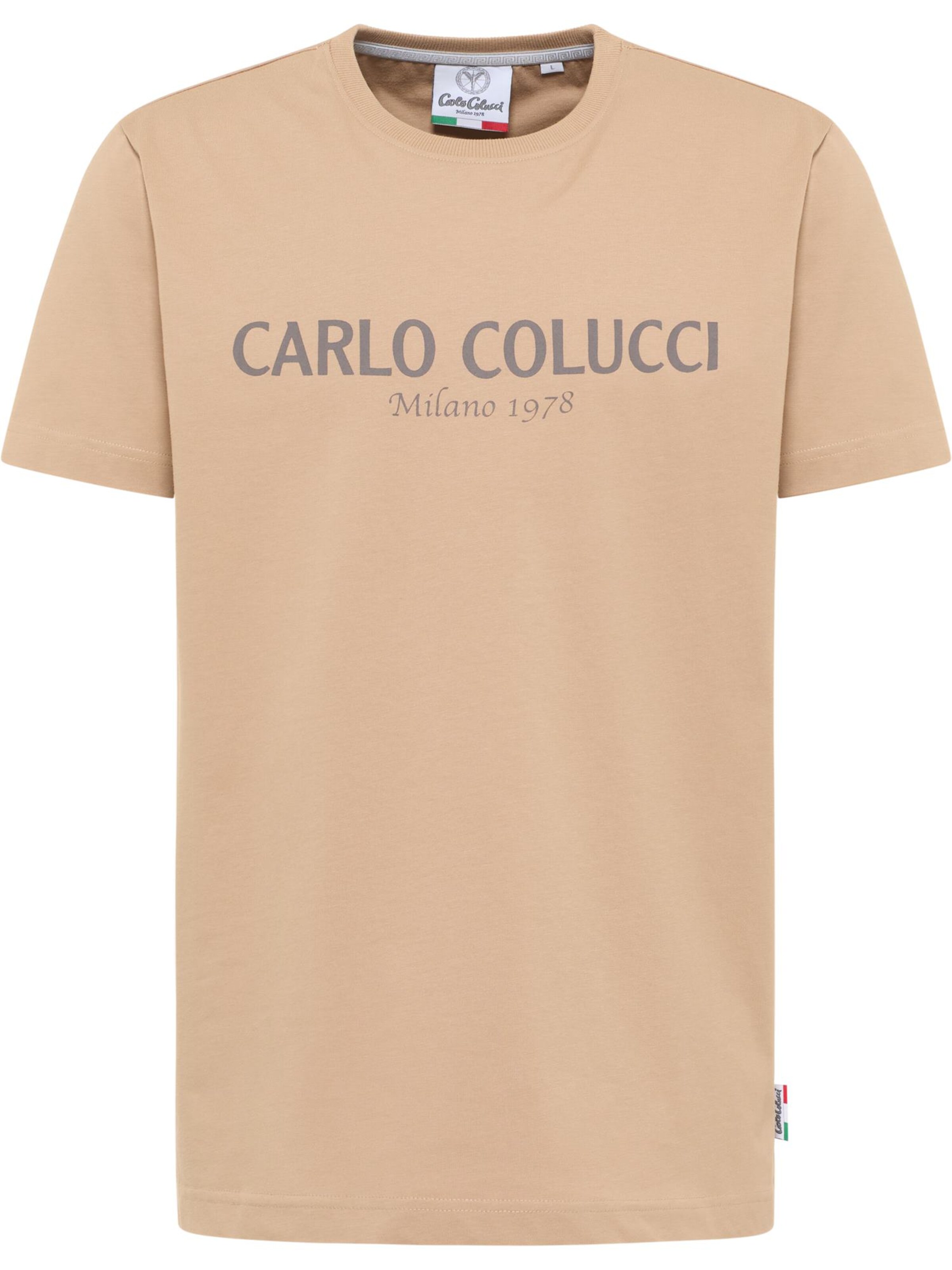 Carlo Colucci Shirt in Beige: voorkant