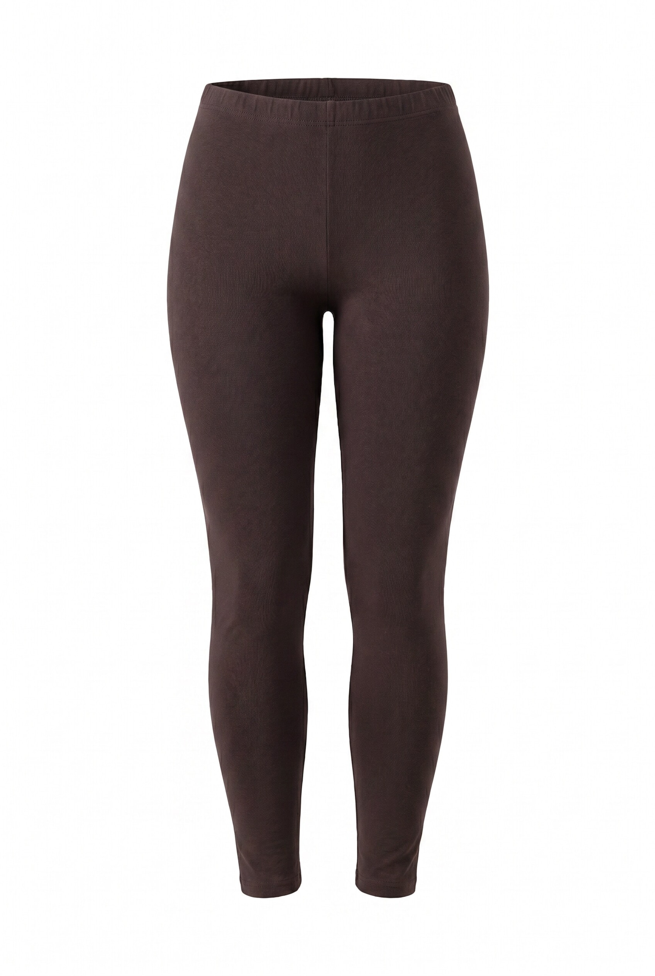 Ulla Popken Skinny Leggings in Brown: front