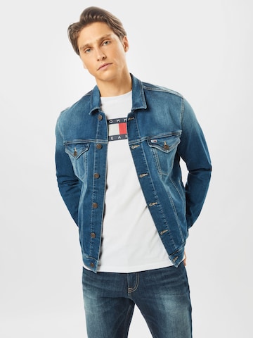 Tommy Jeans Prehodna jakna | modra barva: sprednja stran