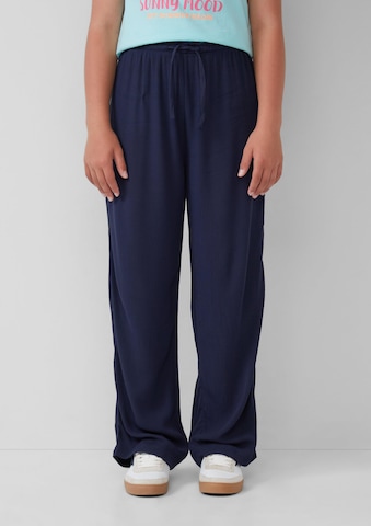 s.Oliver Wide leg Broek in Blauw: voorkant
