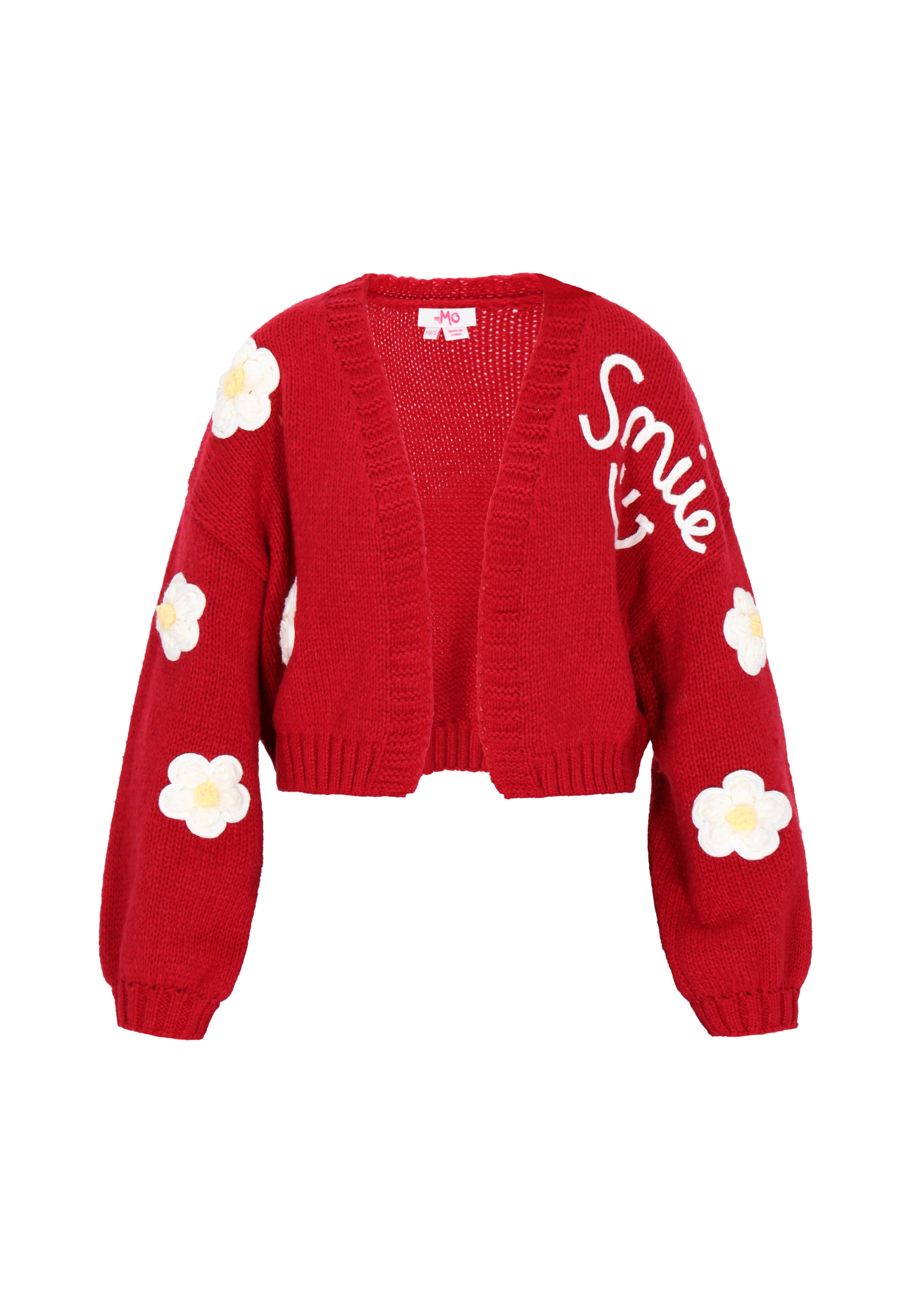 MYMO - Casaco de malha em vermelho: frente