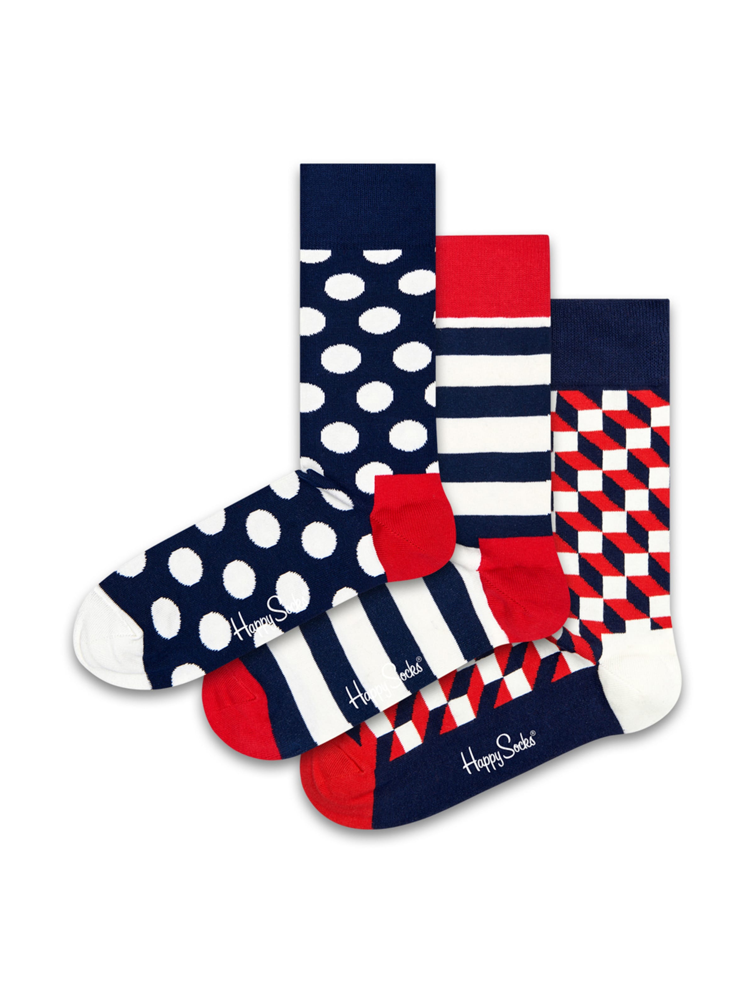 Happy Socks Sokker '3-Pack Navy Socks Gift Set' i blå: forside