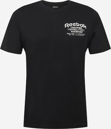 T-Shirt fonctionnel Reebok en noir : devant