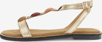 Sandalo di CAFè NOIR in oro: frontale
