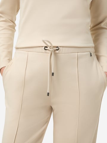 BOGNER Regular Pleated Pants 'Noemi' in Beige