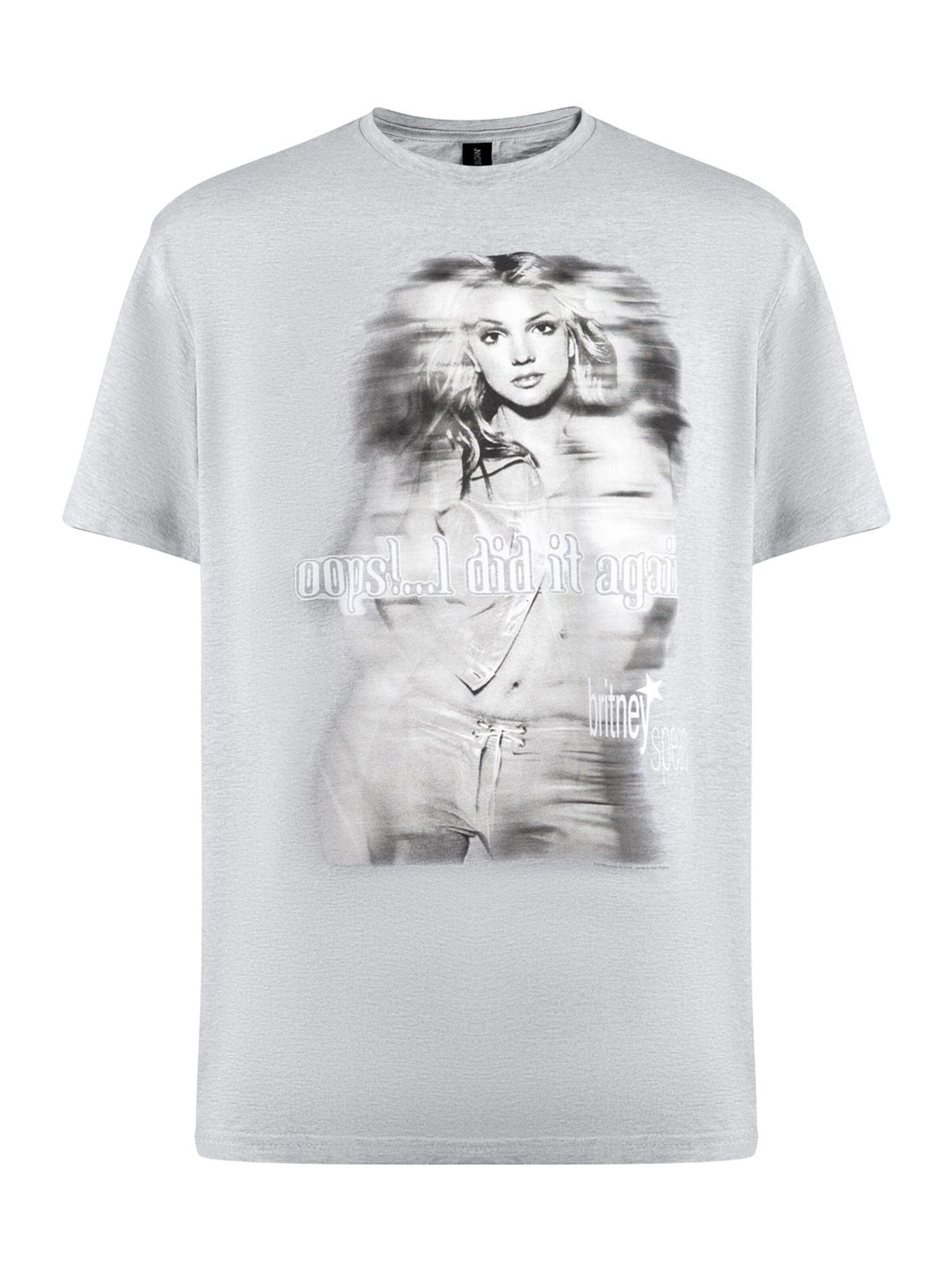Maglietta 'Oops I Did It Again' di Britney Spears Collection in grigio: frontale