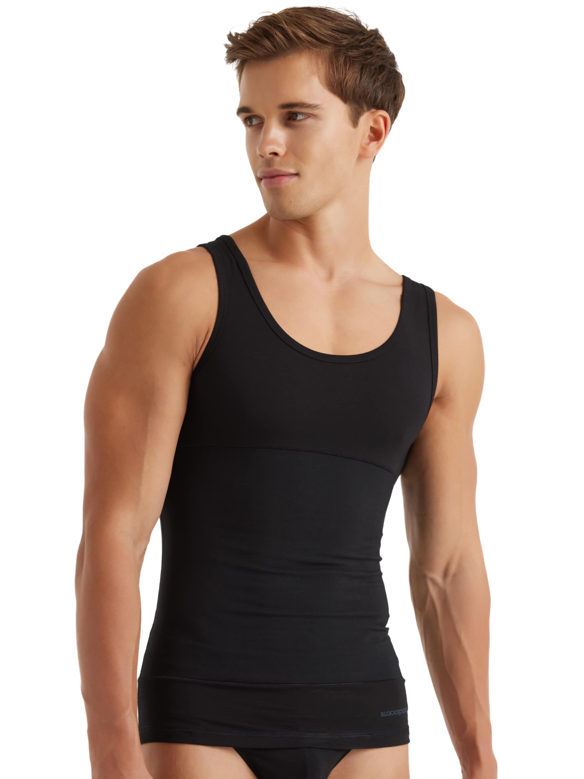 Maillot de corps Blackspade en noir : devant