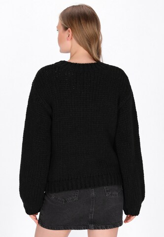 MYMO Υπερμέγεθες πουλόβερ 'Young Fashion' σε μαύρο
