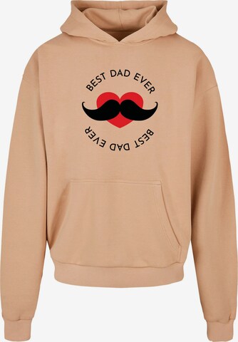 Merchcode Sweatshirt 'Fathers Day - Best Dad in Beige: predná strana
