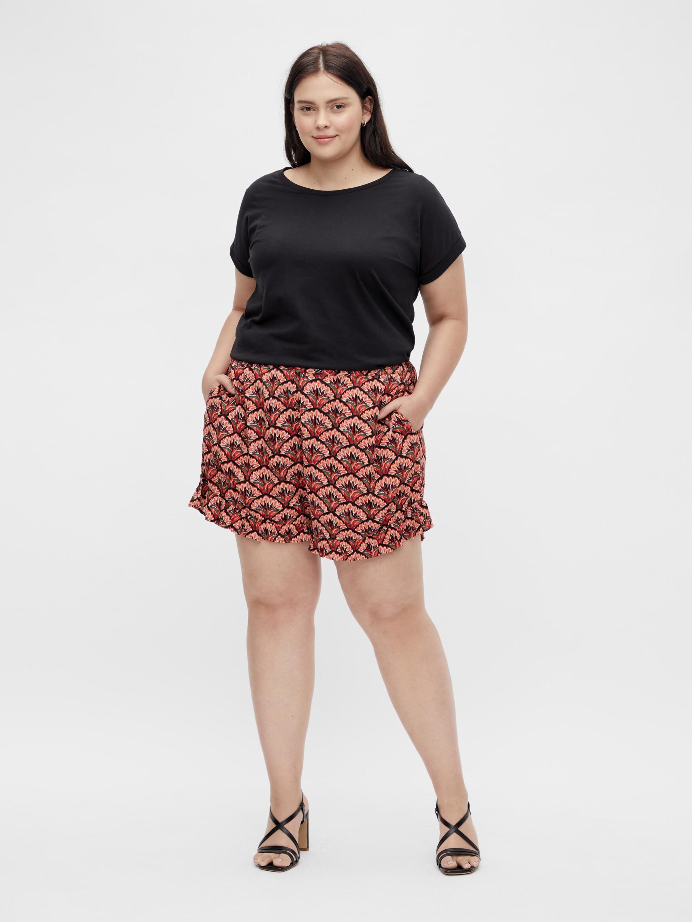 Frauen Große Größen EVOKED Shorts 'Mesa' in Orangerot - ZJ65513 Frauen Große Größen EVOKED Shorts 'Mesa' in Orangerot - ZJ65513