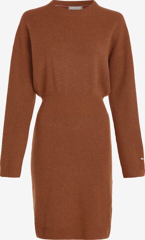 Tommy Hilfiger Curve Knitted dress in Brown: front