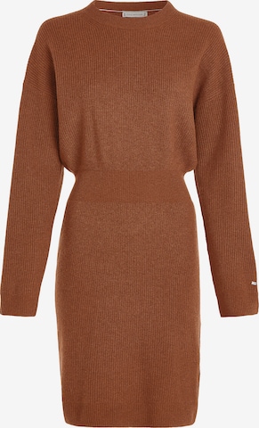 Tommy Hilfiger Curve Knitted dress in Brown: front