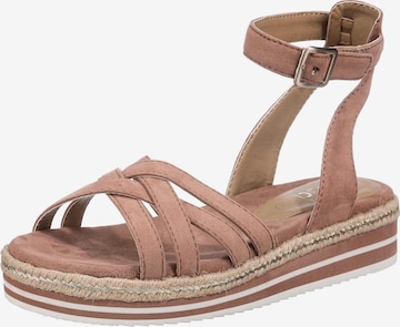 TOM TAILOR Sandalen met riem in Roze: voorkant