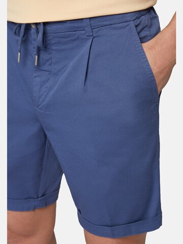 Boggi Milano Regular Pleat-Front Pants in Blue