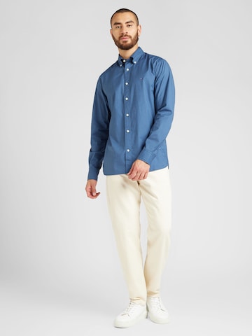 TOMMY HILFIGER Regular fit Button Up Shirt 'FLEX' in Blue