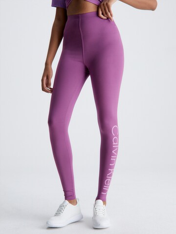 Calvin Klein Sport Slim fit Workout Pants in Purple: front